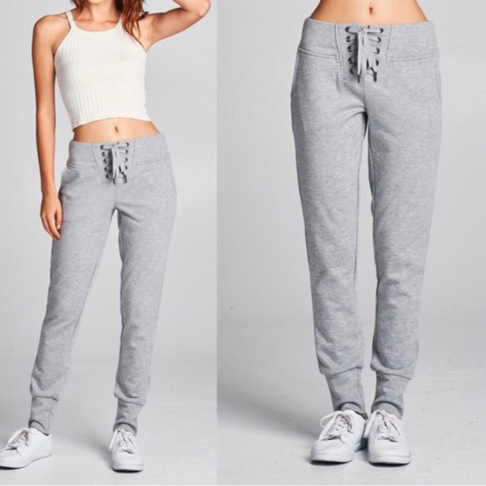 LARGE (8-10)❗️Lace up Joggers - Picture 3 of 8